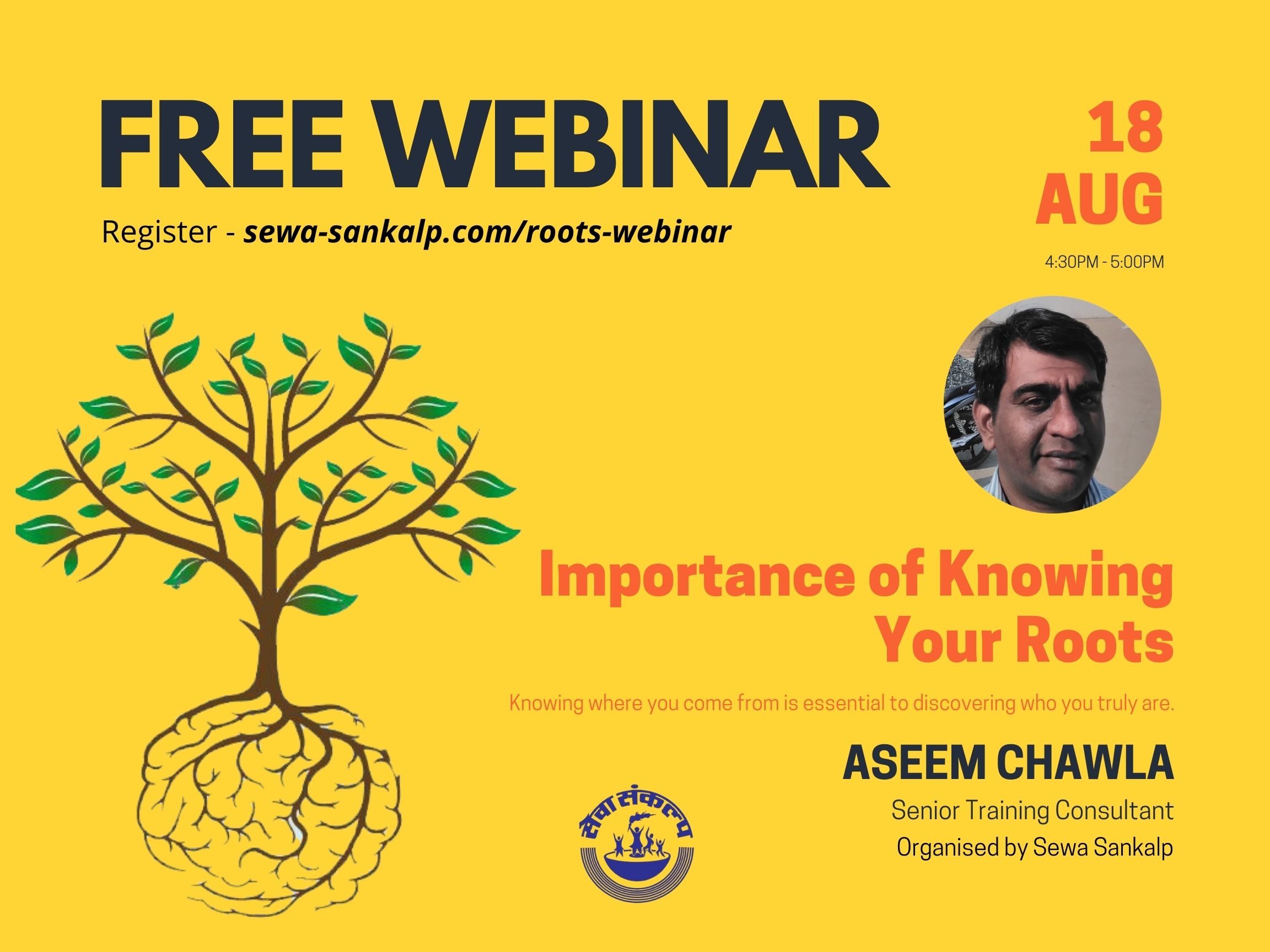 Free Webinar on Importance of knowing your roots 18 AUG 2020