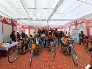 Wheelchair distribution in Allahabad